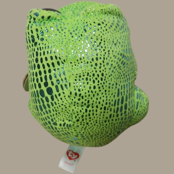 Ty Beanie Vtg Boo Speckles The Frog Plush Toy With Glitter Spots & Orange Belly - Picture 2 of 12